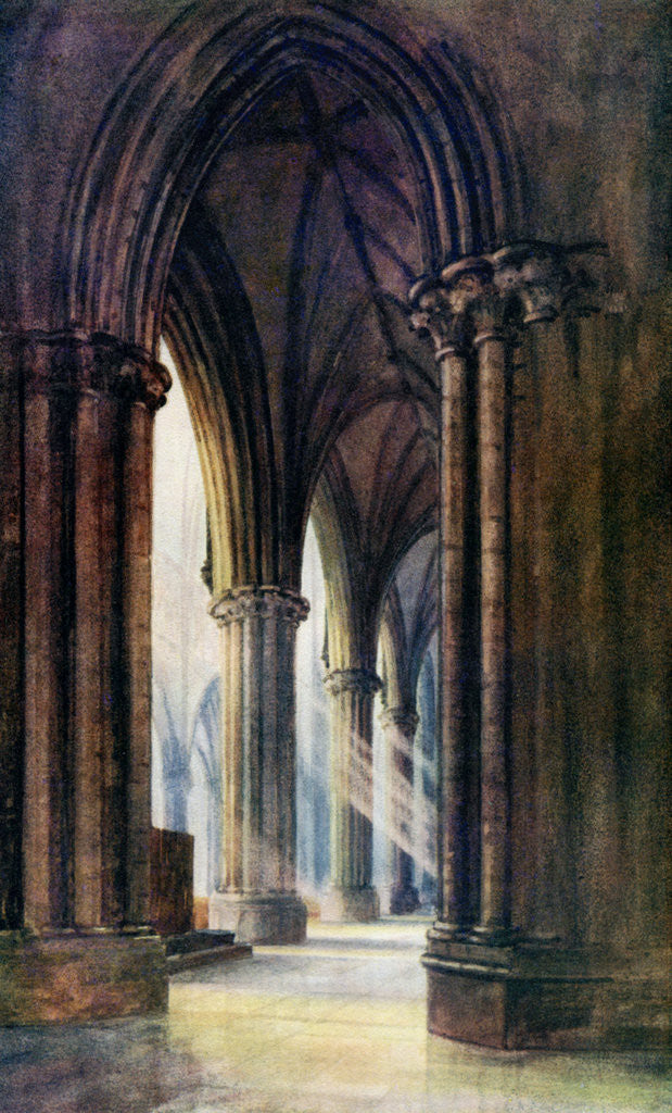 Detail of Interior of Lincoln Cathedral by FP Dickinson