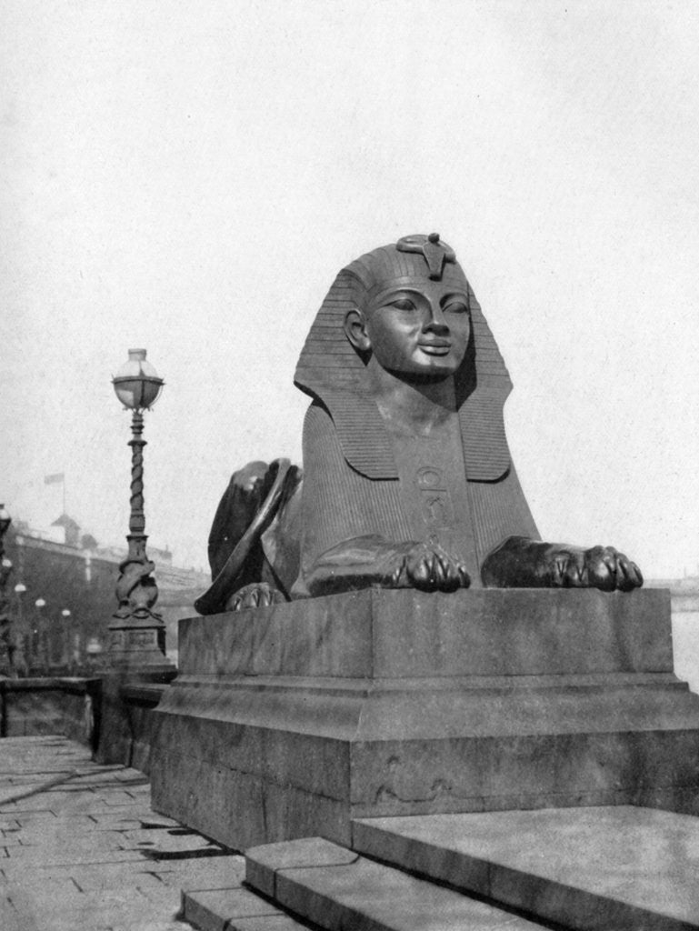Detail of One of the sphinxes, Victoria Embankment, London by Anonymous