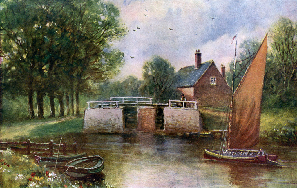 Detail of Coltishall Lock, Norfolk by John Harrap and Son