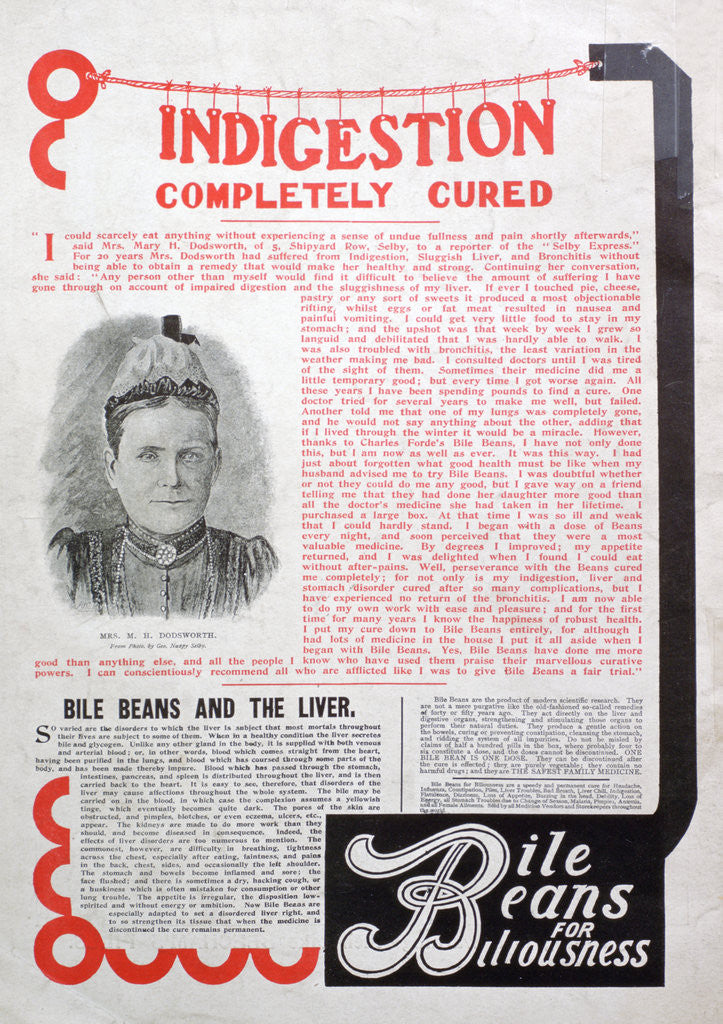 Detail of Bile Beans advert by Anonymous
