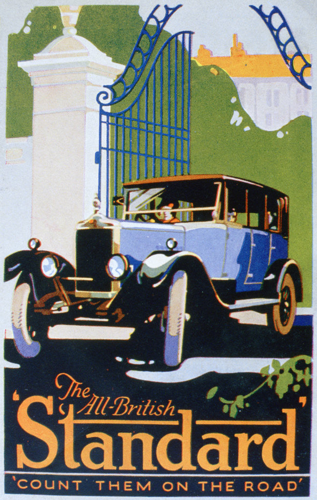 Detail of Advert for Standard motor cars by Anonymous