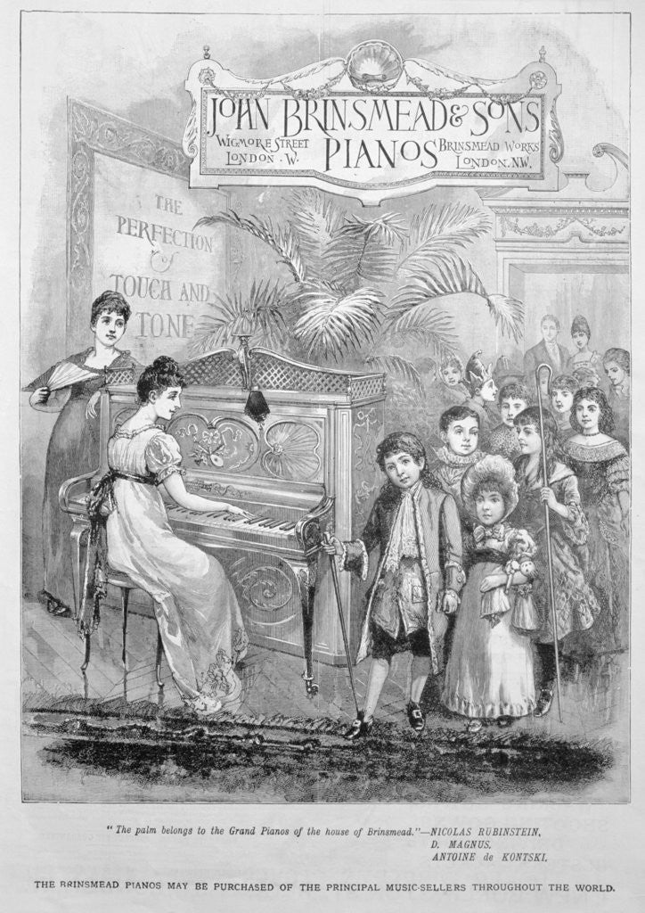 Detail of Advertisement for Brinsmead pianos by Anonymous
