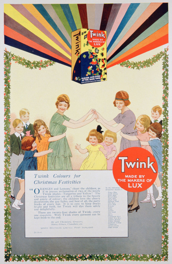 Detail of Advert for Twink dye by Anonymous