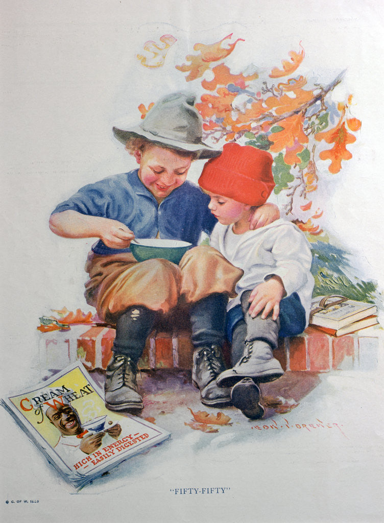 Detail of Advert for Cream of Wheat, American hot breakfast cereal by Anonymous