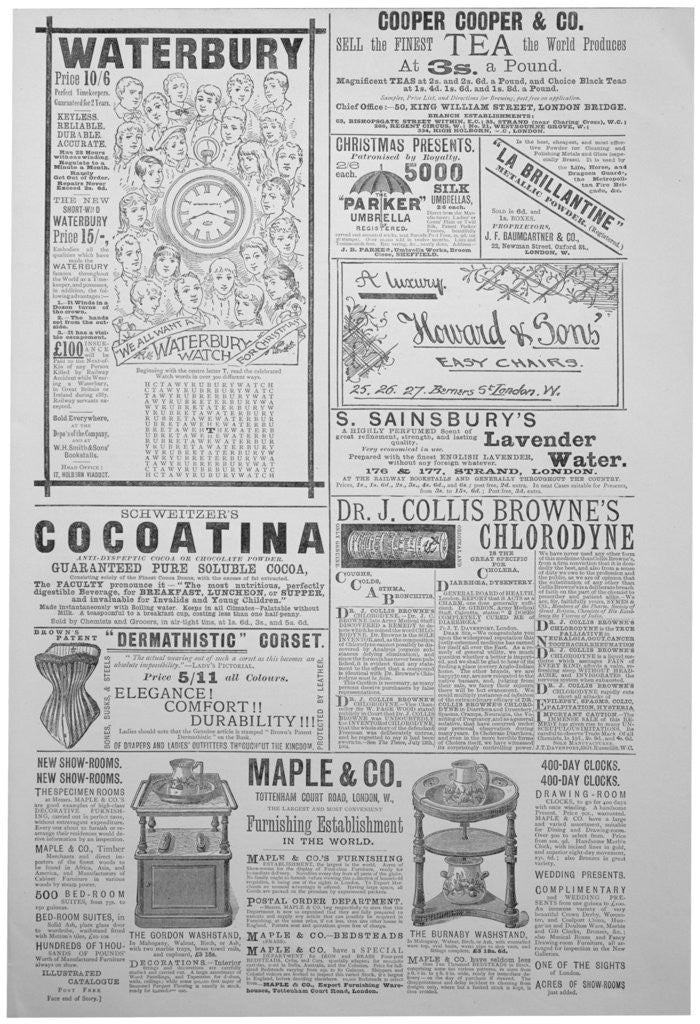 Detail of Advertising page from the Yuletide, Christmas annual by Anonymous