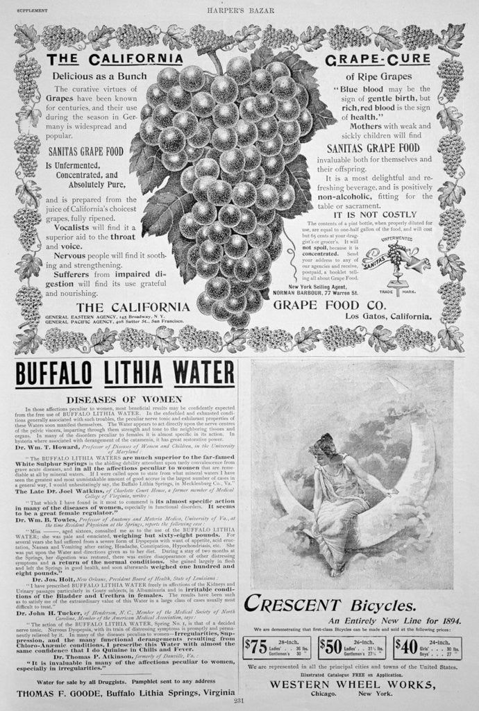 Detail of An advertising page in Harper's Bazar, Easter by Anonymous