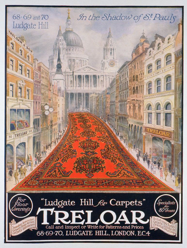 Detail of Advert for Treloar carpets by Anonymous