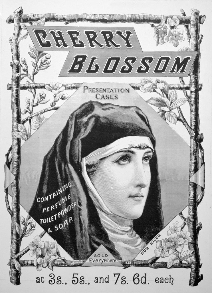 Detail of Advert for Cherry Blossom toiletries by Anonymous