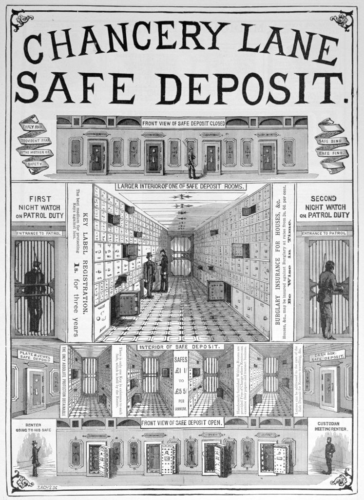 Detail of Chancery Lane safe deposit facility by Anonymous