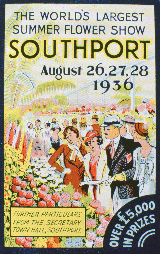 Detail of Advert for the Southport Flower Show, Lancashire by Anonymous