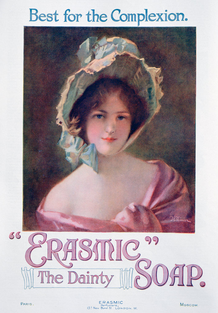 Detail of Advert for 'Erasmic' soap by Anonymous