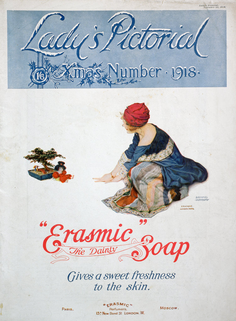 Detail of Advert for 'Erasmic' soap by Anonymous