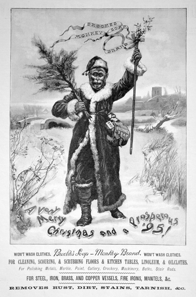 Detail of Advert for Brooke's Monkey Brand soap by Anonymous