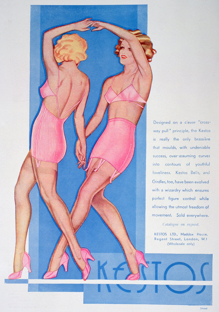 Detail of Kestos lingerie advert by Anonymous