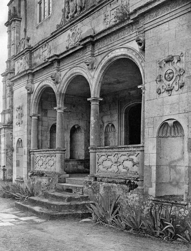 Detail of The loggia, Cranborne Manor House, Dorset by E Bastard