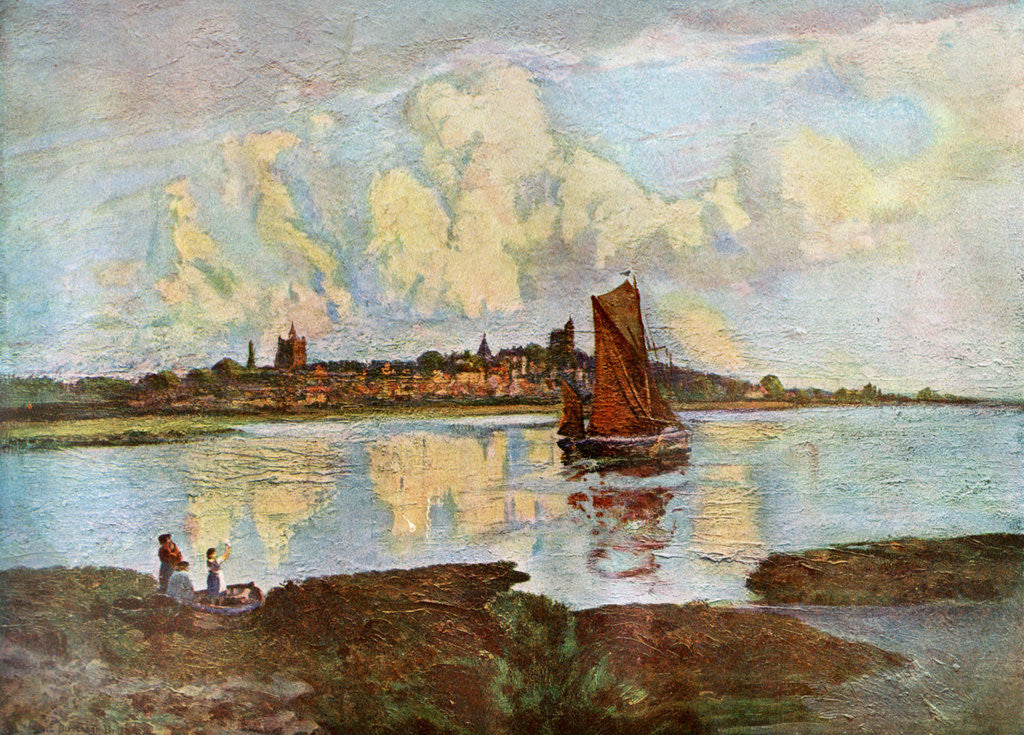 Detail of Maldon, from Heybridge, Essex by Louis Burleigh Bruhl