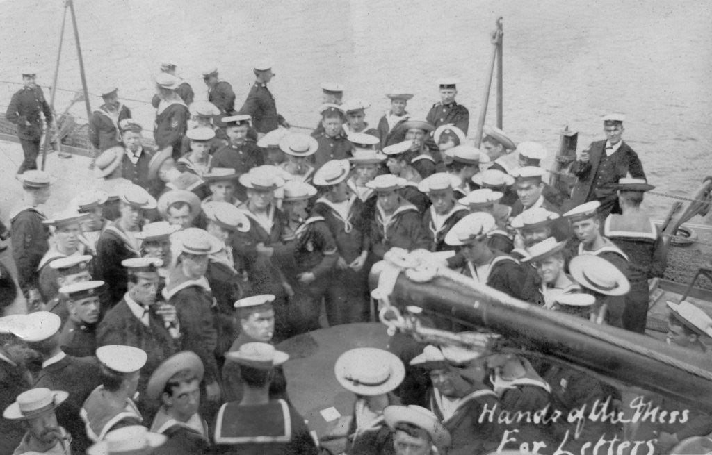 Detail of Mail call on board a ship by Anonymous