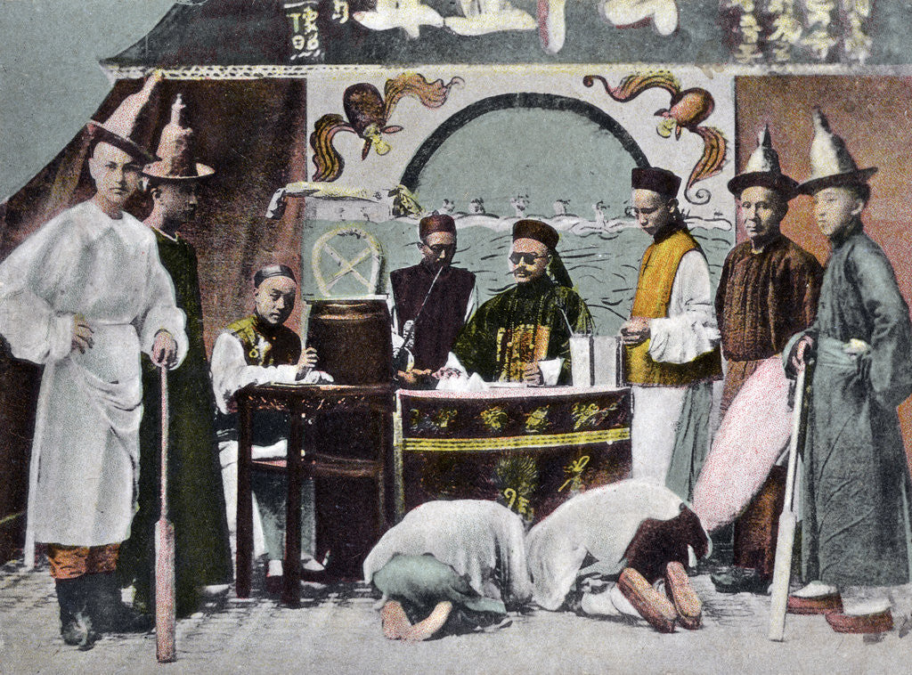 Detail of Chinese Court of Justice, Canton, China by Anonymous