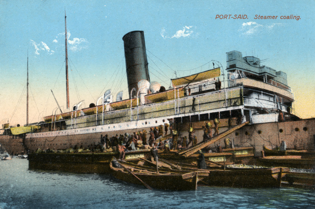 Detail of Steamer coaling, Port Said, Egypt by Anonymous