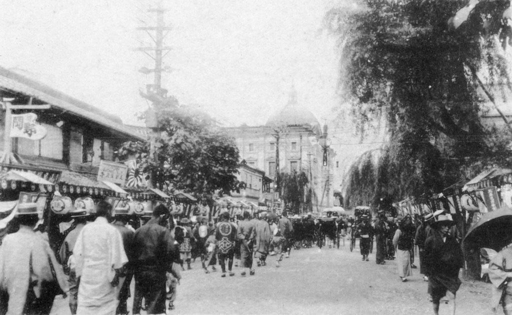 Detail of Shokin Bank from Bashamichi, Yokohama, Japan by Anonymous