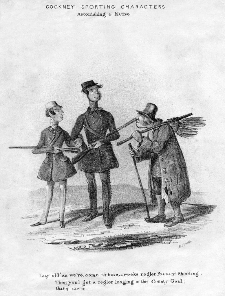 Detail of Cockney Sporting Characters. Astonishing a Native by Henry Heath