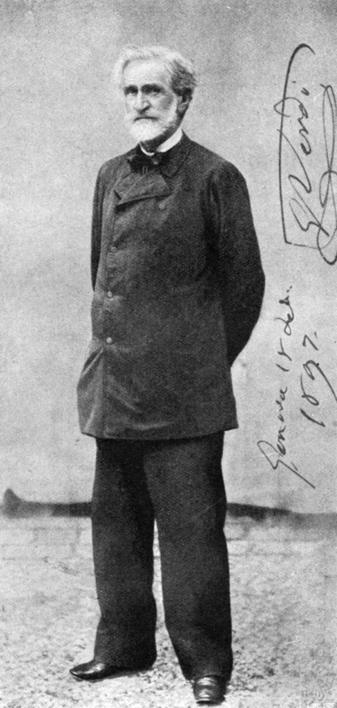 Detail of Giuseppe Verdi, Italian Romantic composer, aged 84 by J Milne