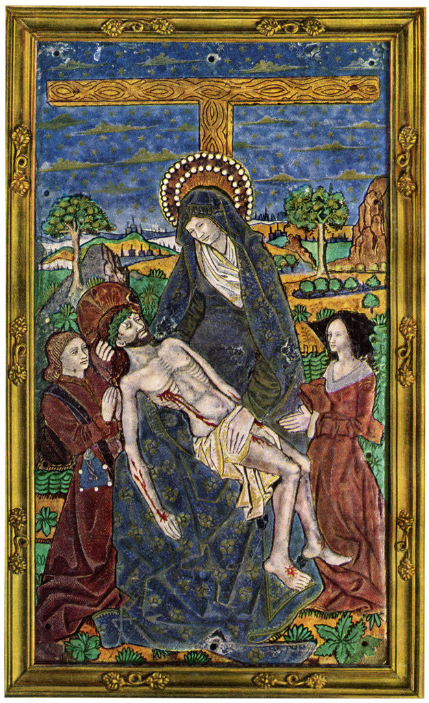 Detail of Plaque, enamel on copper by Anonymous