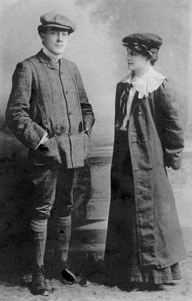 Detail of Mabel Hackney and Laurence Irving by J Beagles & Co