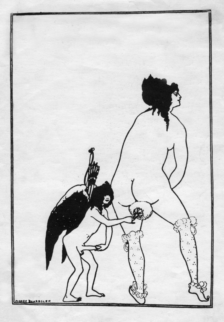 Detail of The Toilet of Lampito by Aubrey Beardsley