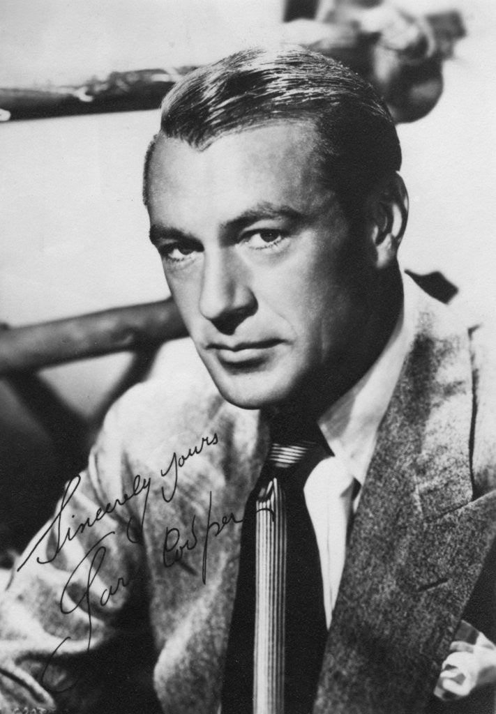 Detail of Gary Cooper, American film actor by Anonymous