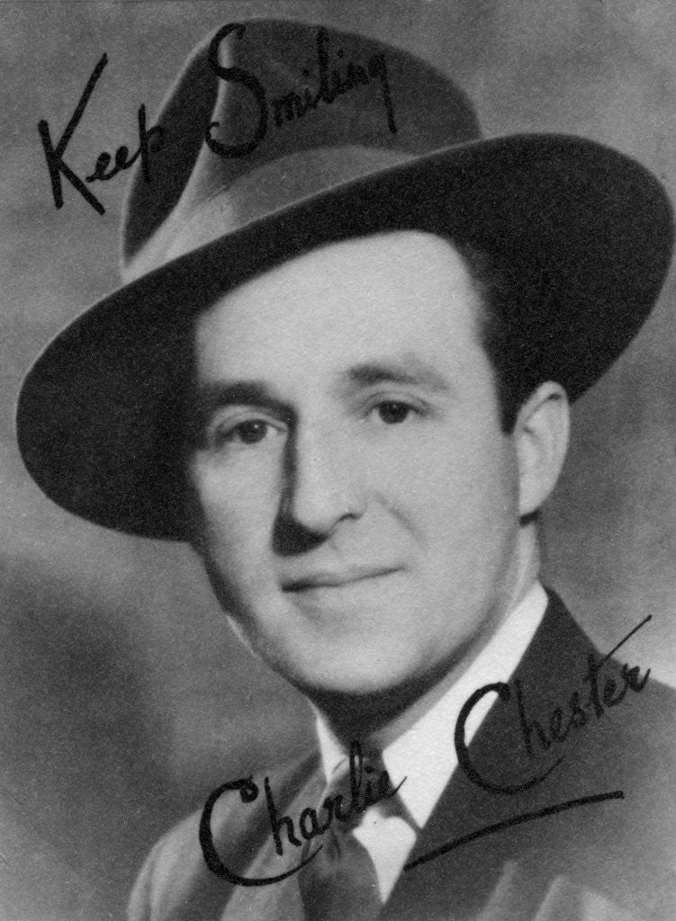 Detail of Charlie Chester, British stand-up comedian and TV and radio presenter by Montagu Watson