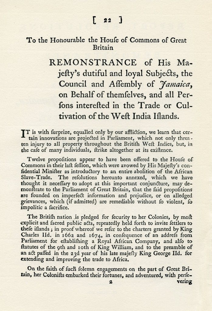 Detail of A remonstration of the subject of the slave trade by Anonymous