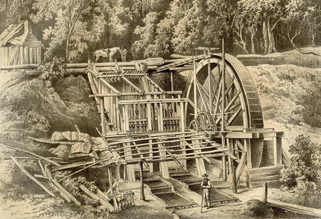 Detail of Quartz crushing mill, Australia by McFarlane and Erskine