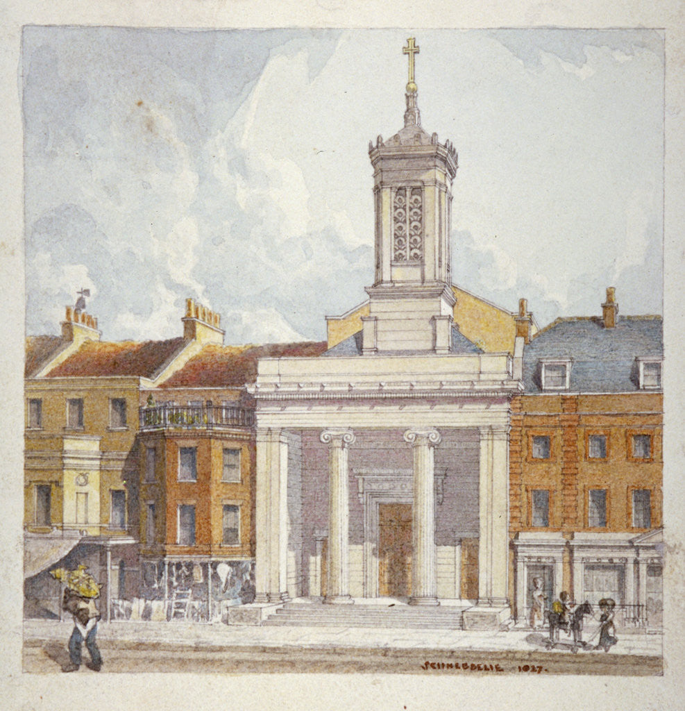 Detail of St Mark's Church, North Audley Street, London by Robert Blemmell Schnebbelie