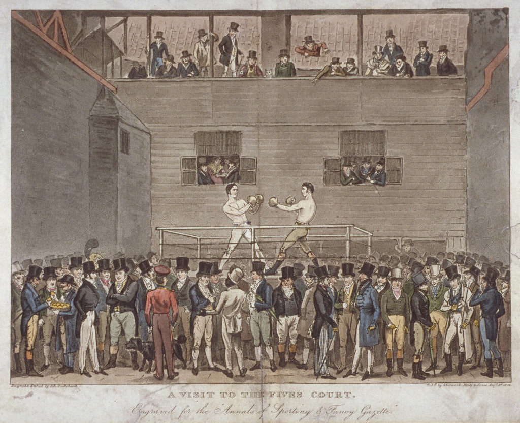 Detail of A Visit to the Fives Court by Isaac Robert Cruikshank