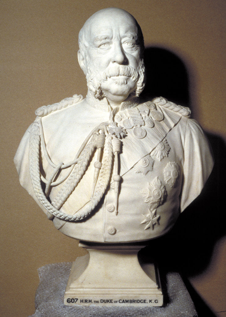Detail of Portrait bust of the Duke of Cambridge, British soldier by Francis John Williamson