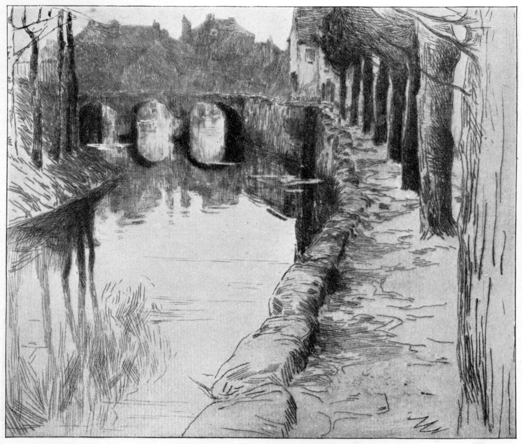 Detail of Vieux Canal by Albert Baertsoen