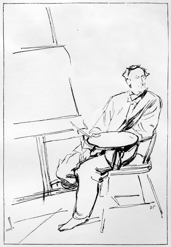 Detail of John Everett Millais (1829-1896), British artist by Charles Samuel Keene