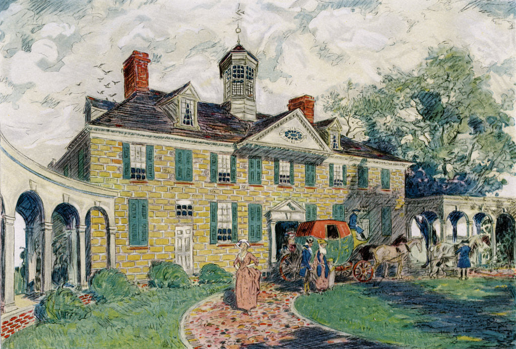 Detail of Mount Vernon, near Alexandria, Virginia, USA by James Preston