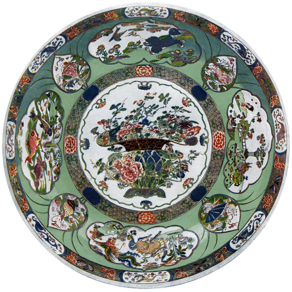 Detail of A Chinese porcelain dish of the Kang-he period by Anonymous