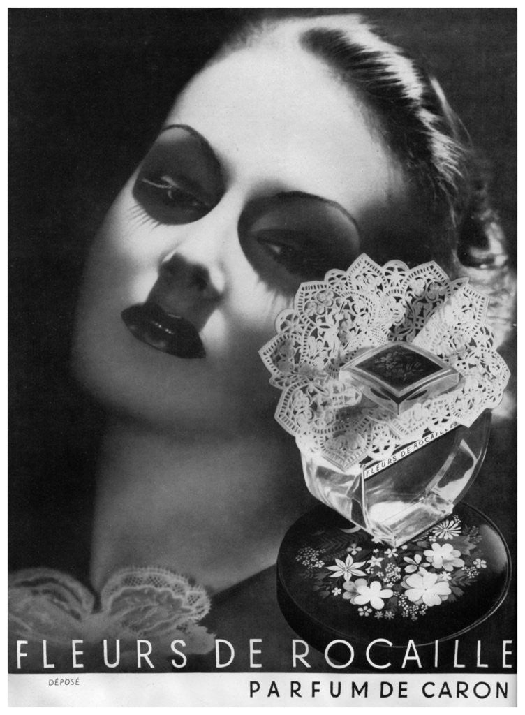 Detail of An advertisement for Caron perfume by Anonymous