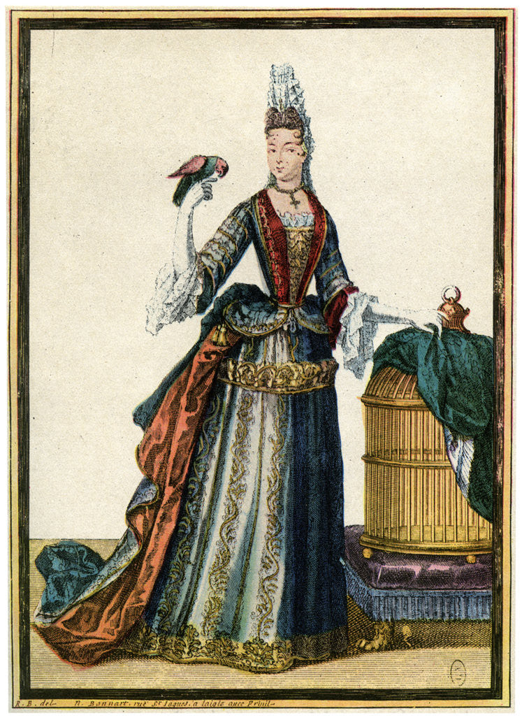 Detail of French fashion during the reign of Louis XIV by Anonymous