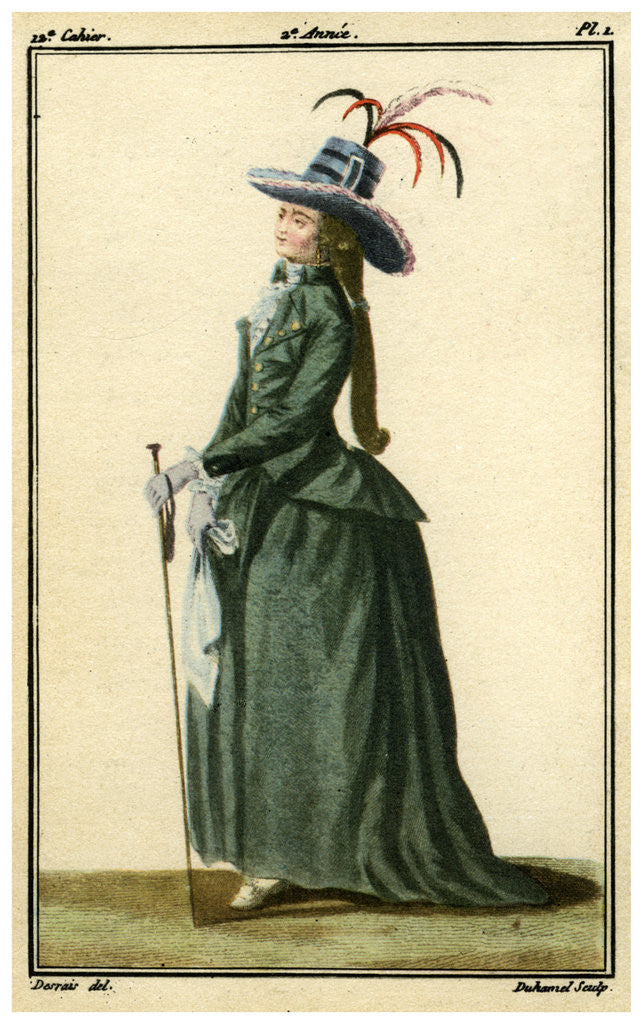 Detail of French fashions from the 18th century by Anonymous