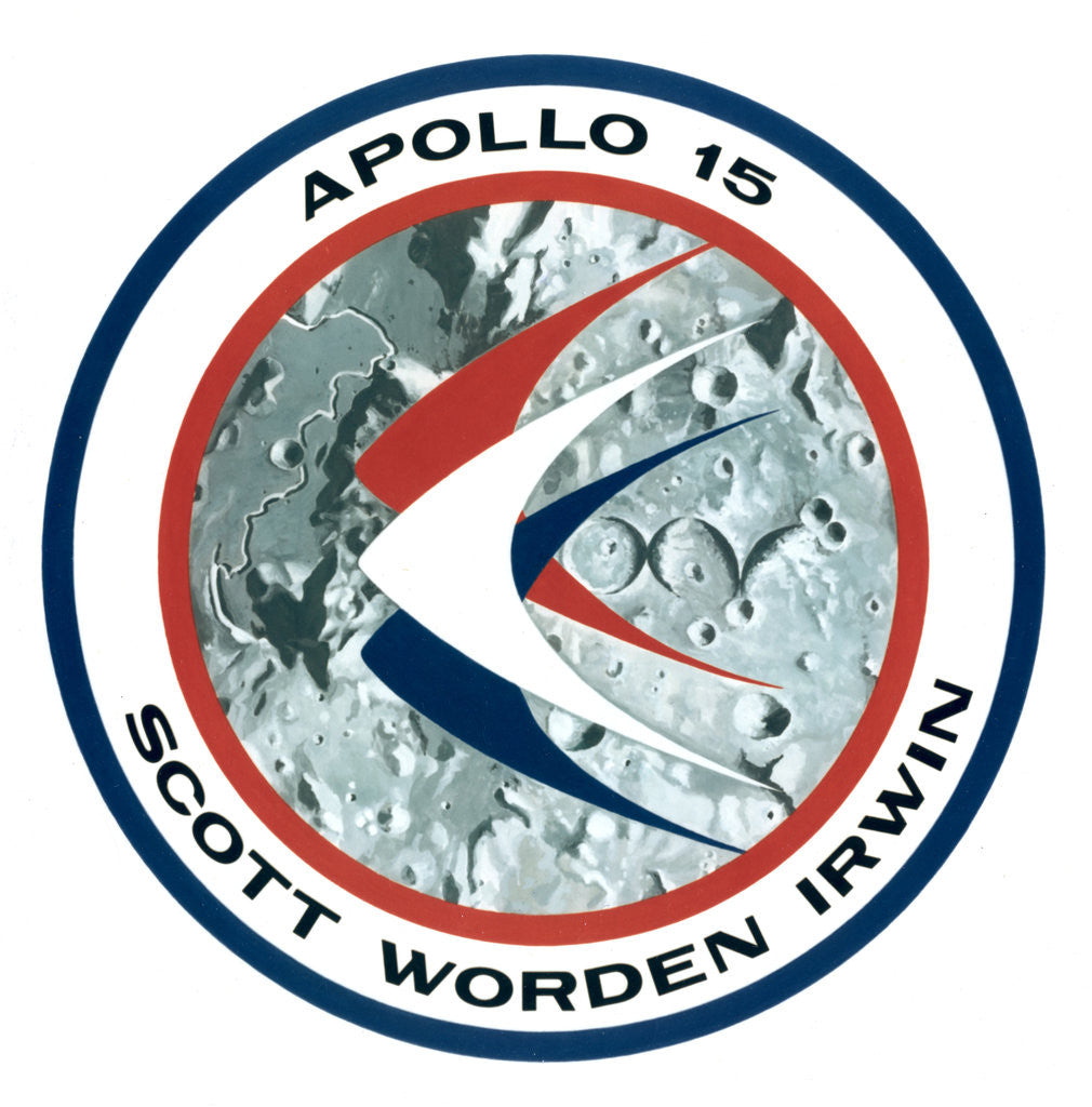 Detail of The Apollo 15 lunar mission insignia by NASA