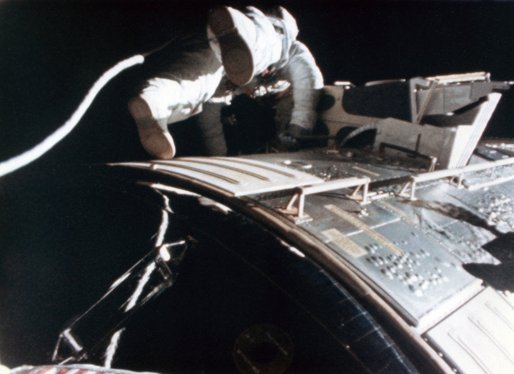 Detail of Alfred M. Worden (b1932) during the Apollo 15 lunar mission by NASA