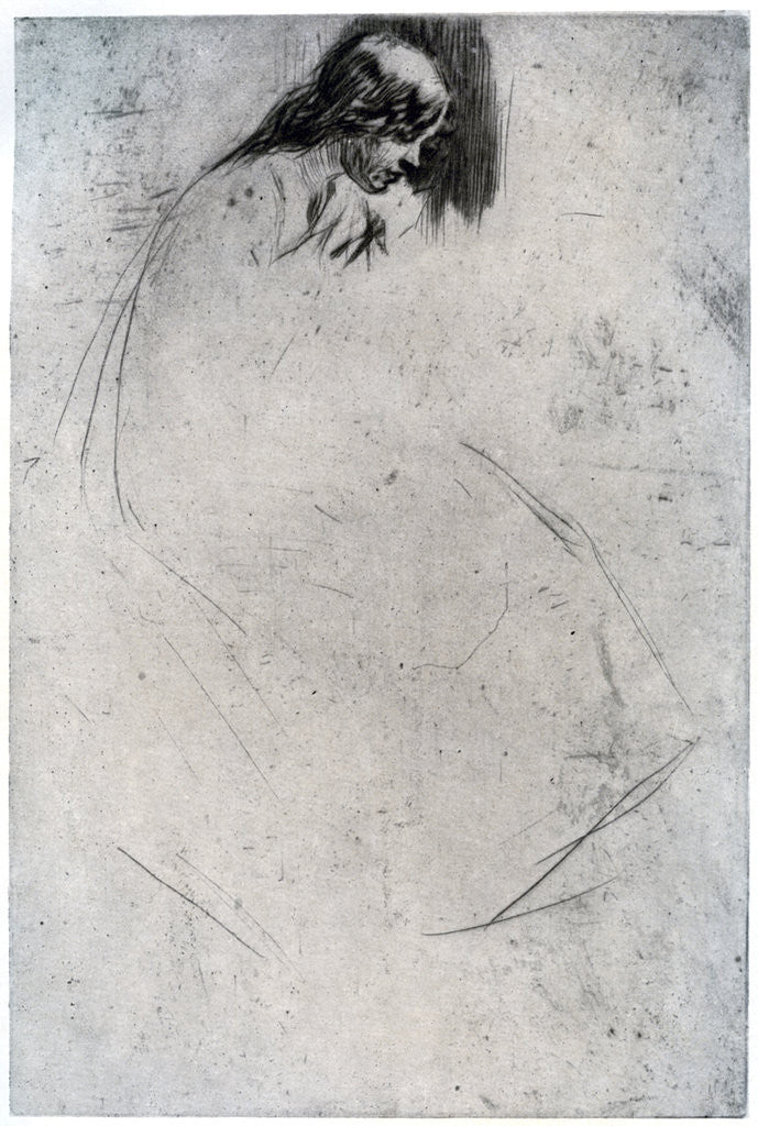 Detail of Fumette's Bent Head by James Abbott McNeill Whistler