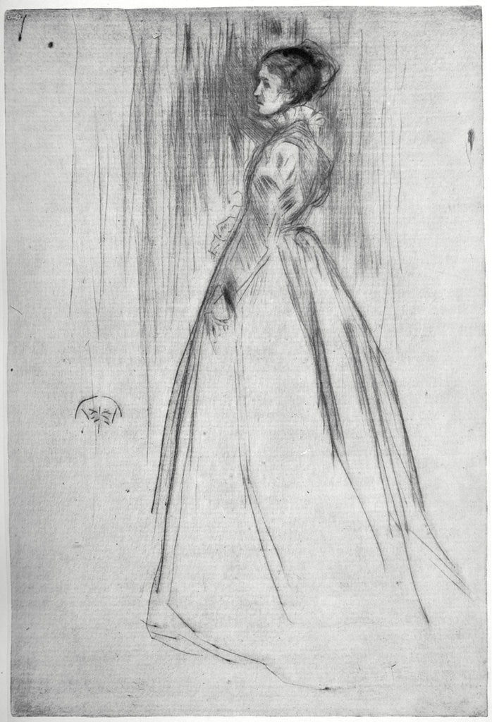 Detail of The Velvet Dress by James Abbott McNeill Whistler