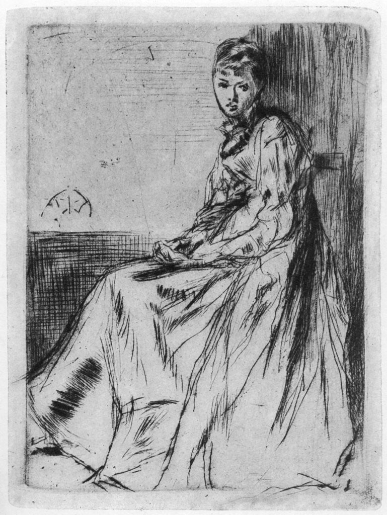Detail of Maude, Seated by James Abbott McNeill Whistler