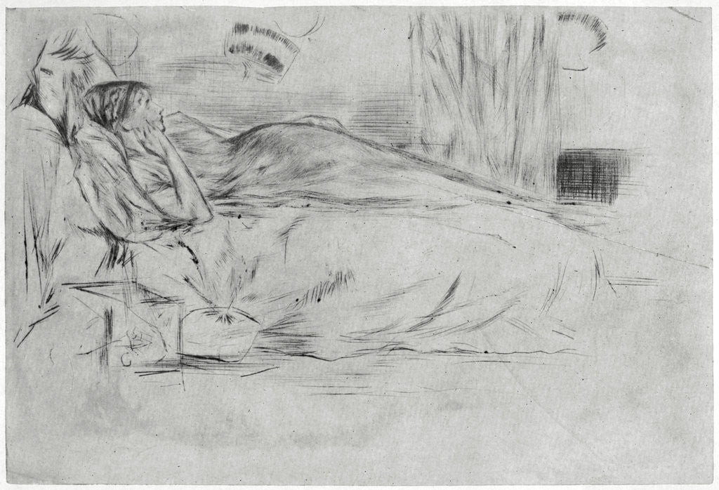 Detail of The Model, Lying Down by James Abbott McNeill Whistler