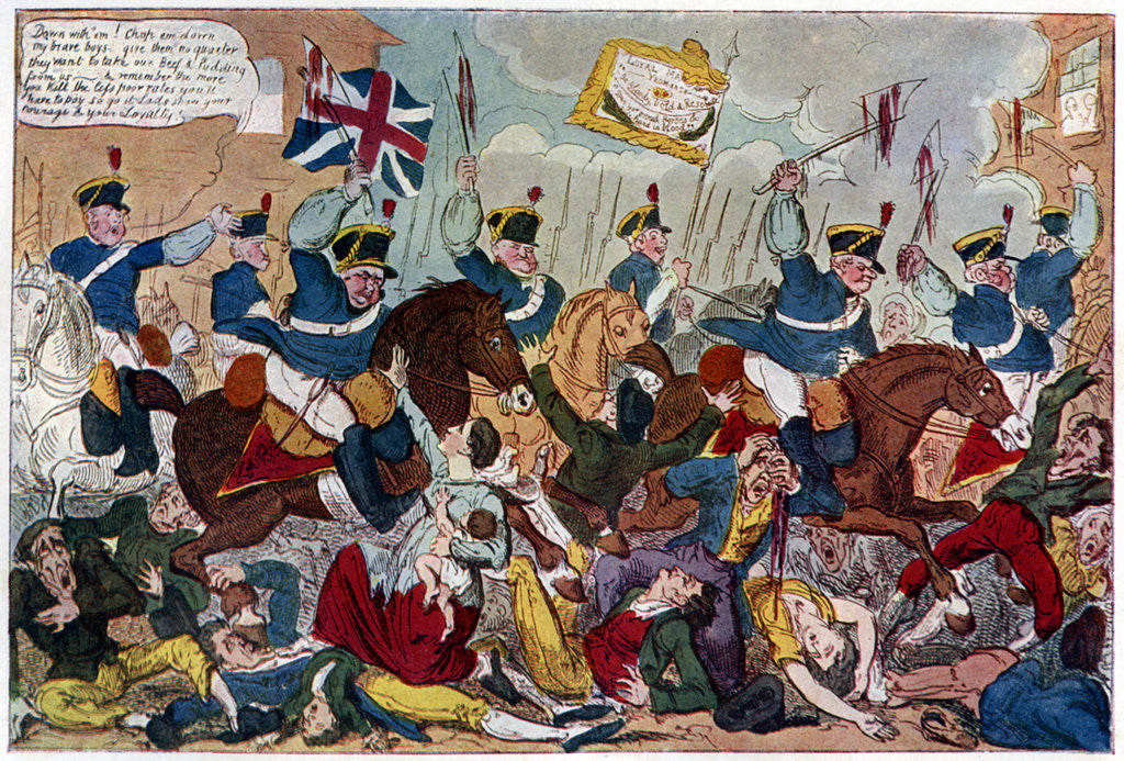 Detail of The Massacre of Peterloo, or Britons Strike Home by George Cruikshank